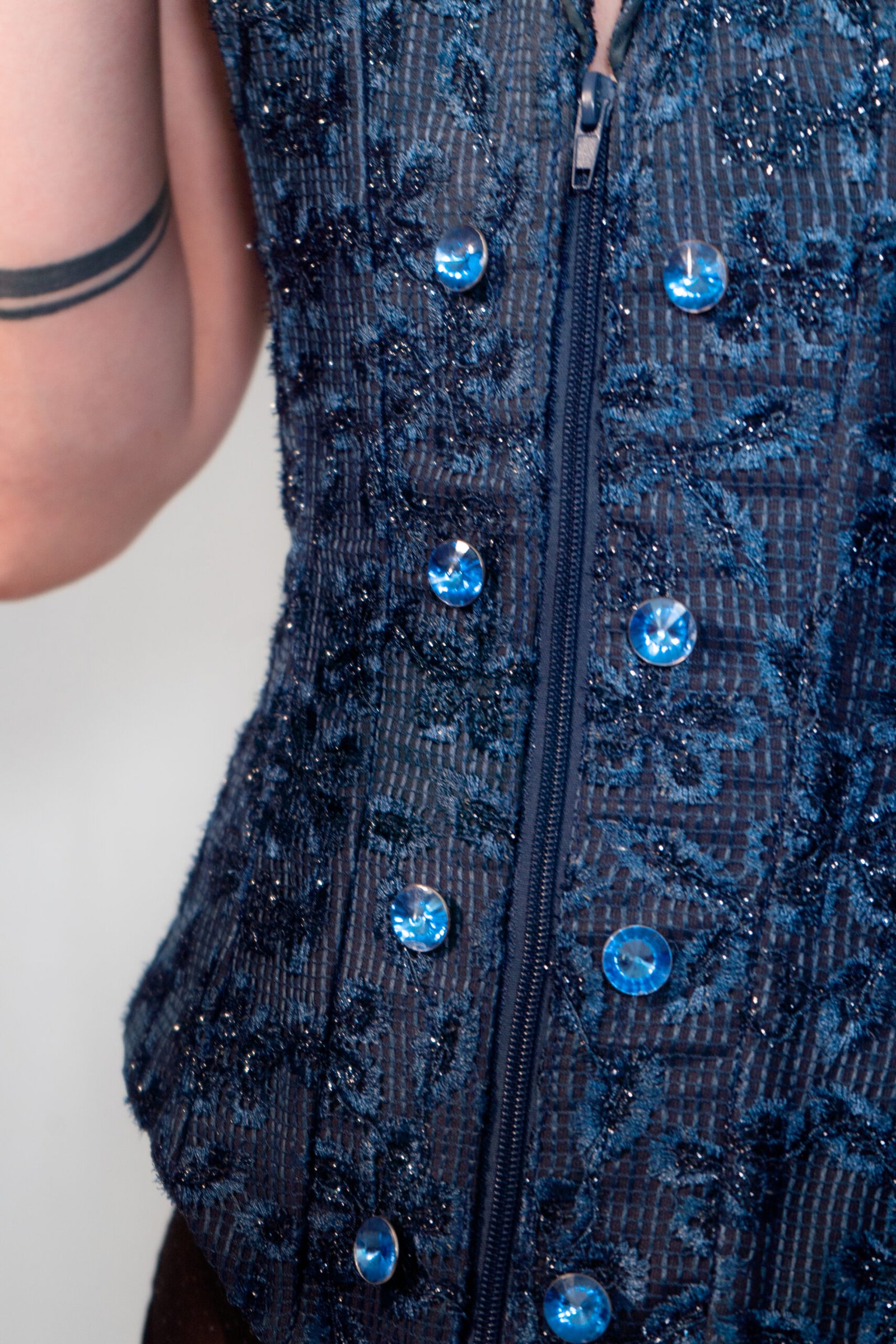 Corset azul cuello - Imagen 3