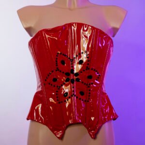 Corset rojo vinilo