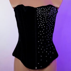 Corset negro pedrería